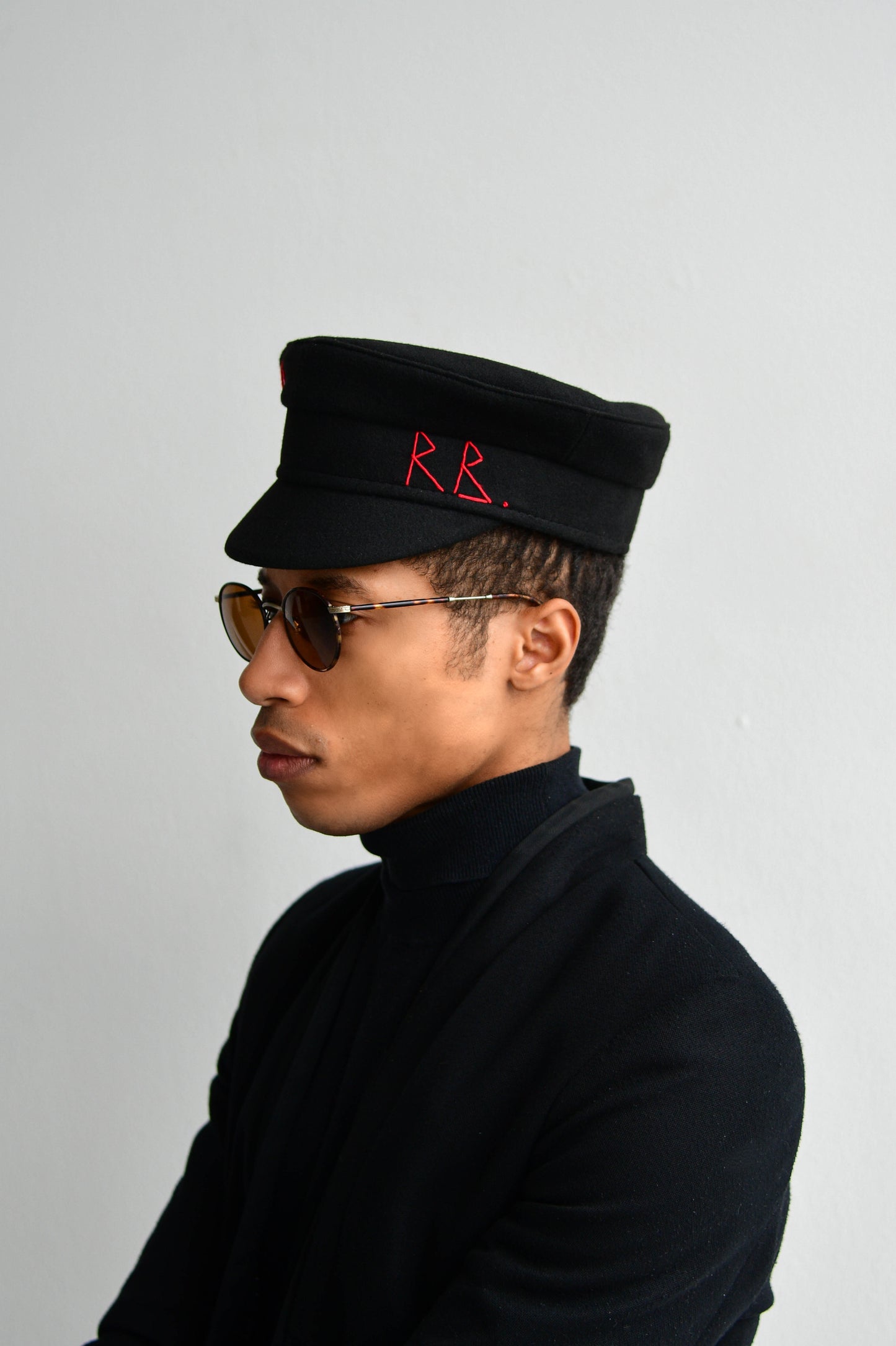 Wool & Leather Baker Boy