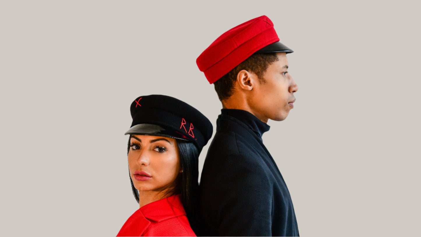 Wool & Leather Baker Boy